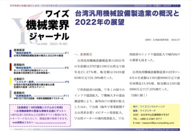 【台湾情報】ネットゼロ時代は転換のチャンス 製造業の低炭素化から低炭素製造へ<ワイズ機械業界ジャーナル2022年8月第2週号発行>