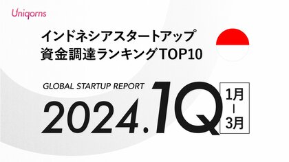 【インドネシア】2024年1Q(1月~3月)スタートアップ資金調達ランキングTOP10スタートアップメディア「uniqorns(ユニコーンズ)」調査レポート