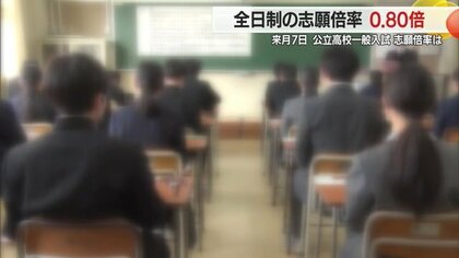公立高校一般入試　山形東・寒河江など「探究科」が高倍率　全日制の志願倍率は0.8倍・8年連続1倍割れ【山形発】