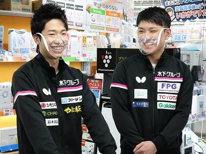 卓球・張本智和、水谷隼がビックカメラで家電を爆買い！「アスリートの味方」アイテムもおねだり