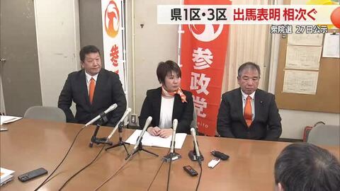 【衆院選】県1区・3区に出馬相次ぐ　現在県1区は3人・3区は4人立候補予定　山形