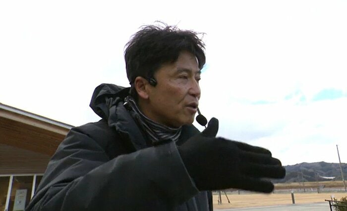 大川小学校で語り部を続ける佐藤敏郎さん