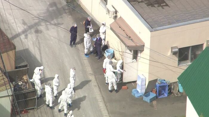 上空からの捜査員の様子