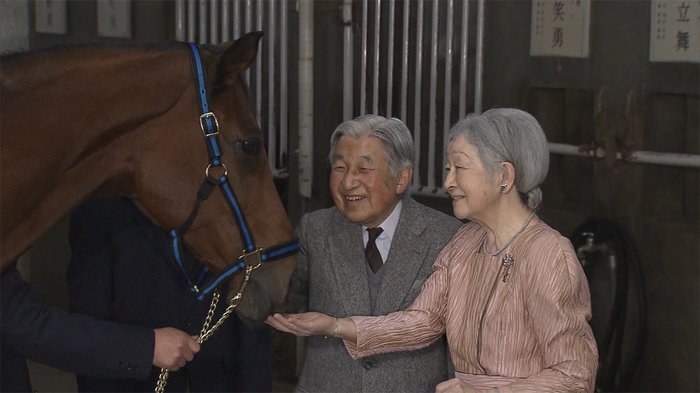 両陛下 皇居内の厩舎で“神馬となる馬”ご覧に