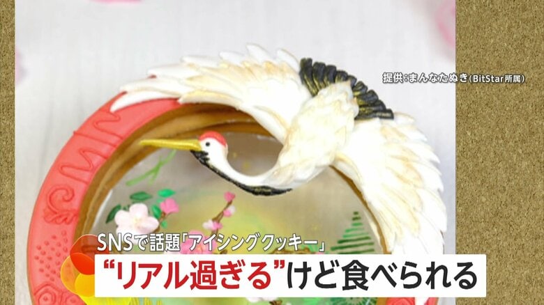 「本当にクッキーなの？」一発勝負で描く芸術…“リアル過ぎる”けど食べられる「アイシングクッキー」がSNSで話題｜FNNプライムオンライン