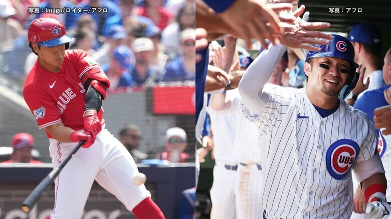 鈴木誠也　先制の13号スリーランホームラン　日本選手4人目メジャー通算100号　岡本和真は赤の特製ユニホームでマルチヒット｜FNNプライムオンライン