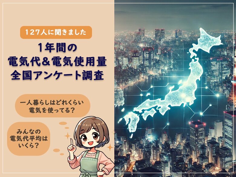 【みんなの電気代はいくら?】全国127名に12か月の電気代と電気使用量をアンケート。北海道は真冬の電気代が東北・北陸に比べ安い結果に。