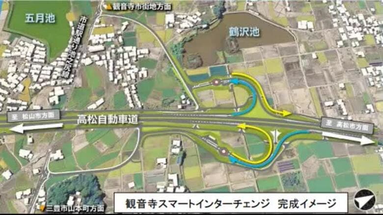 高松道など高速道路スマートインターチェンジの名称決まる　観音寺市など四国内の２カ所に建設中【香川】｜FNNプライムオンライン