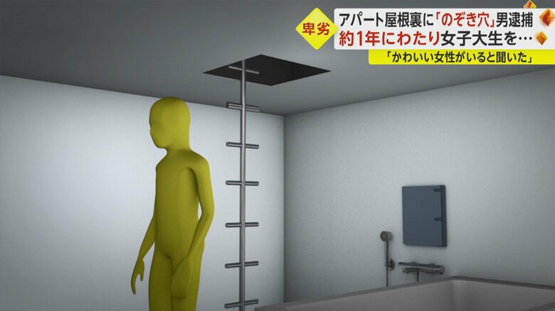 手製のはしごを女子大生宅の風呂場から降ろして部屋に侵入したか