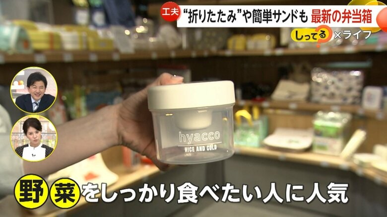 お弁当でもしっかり野菜を食べたいという方に人気を集めているサラダケース