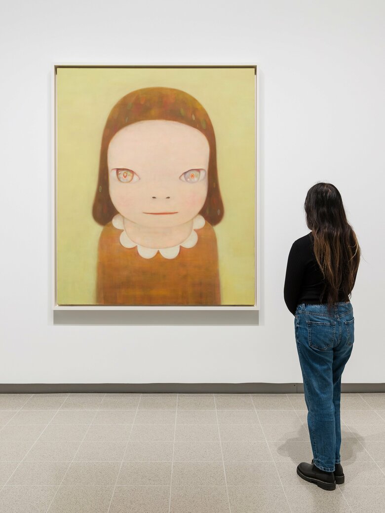 Installation view of Yoshitomo Nara. Miss Margaret, 2016. Photo: Mark Blower. Courtesy the artist and the Hayward Gallery.