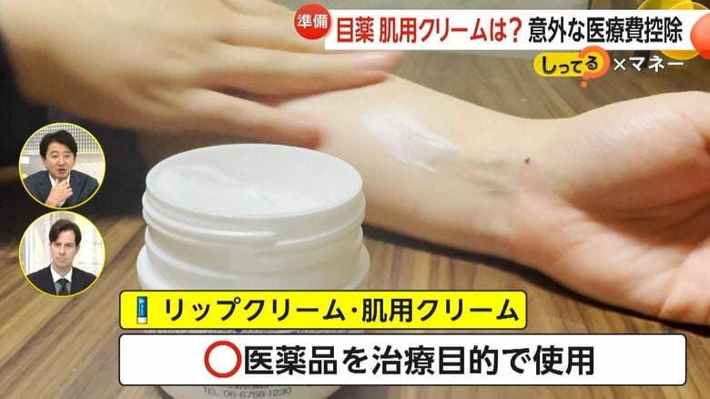 商品が医薬品であり、症状があることが条件となるリップクリームや肌用クリーム