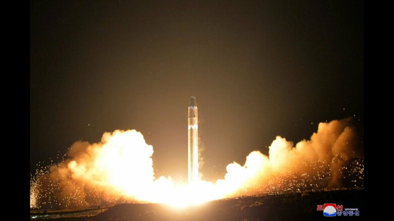 「火星15」の発射実験（2017年11月29日）