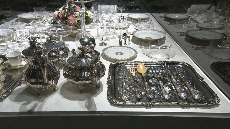 明治時代に有栖川宮家の正餐で使用された洋食器