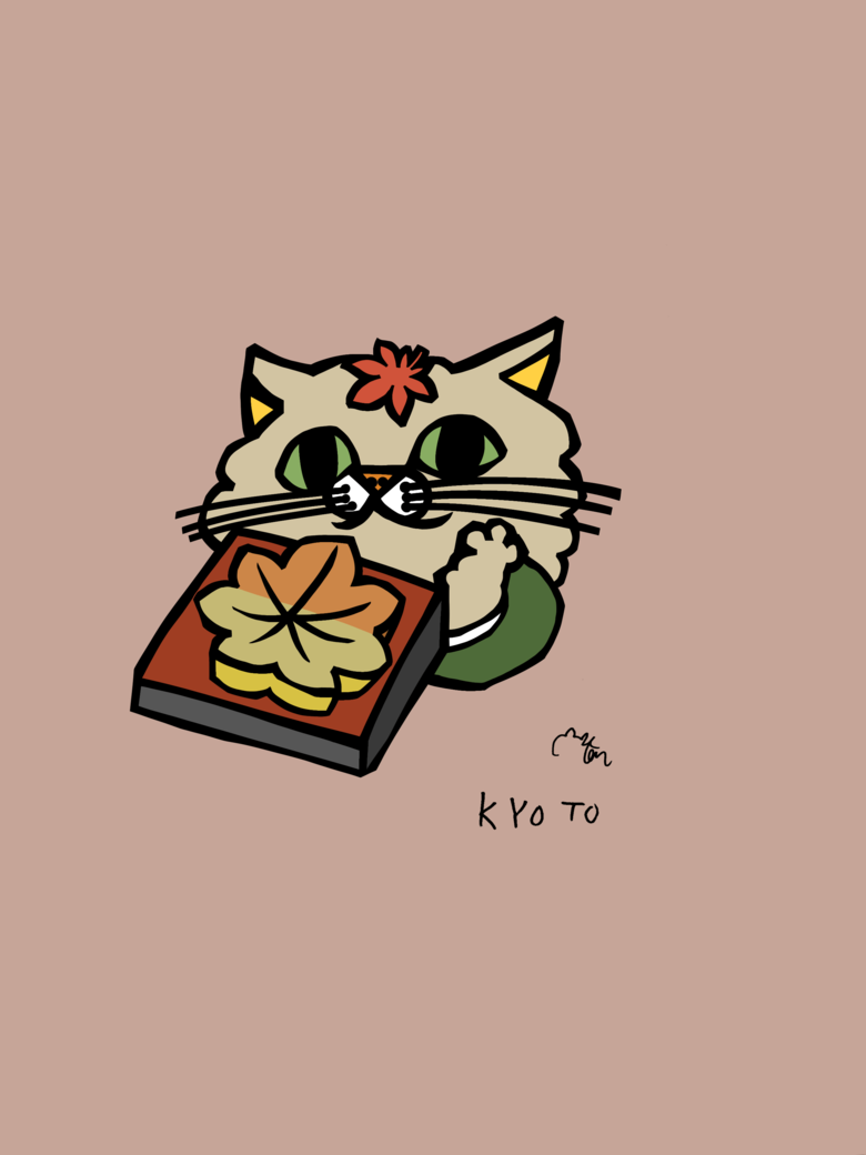 京都府のご当地ネコ（京菓子ねこ）