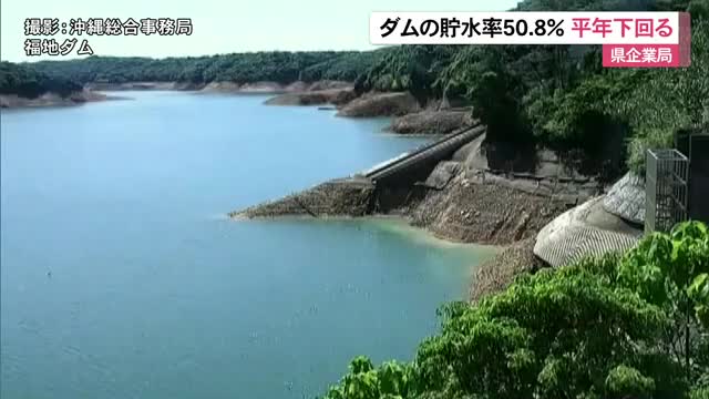 県内ダム貯水率 平年を26.7ポイント下回る