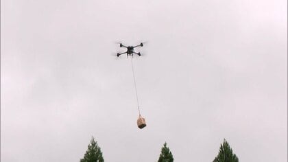 道路寸断され孤立状態…富山・氷見市の山間部にドローンで物資運搬　石川・羽咋市ではボランティアも参加し復旧作業