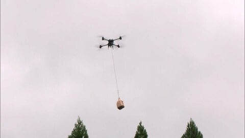 道路寸断され孤立状態…富山・氷見市の山間部にドローンで物資運搬　石川・羽咋市ではボランティアも参加し復旧作業