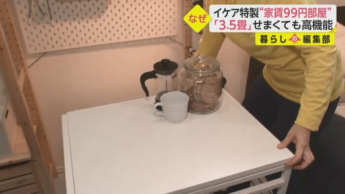 正方形の作業机は…