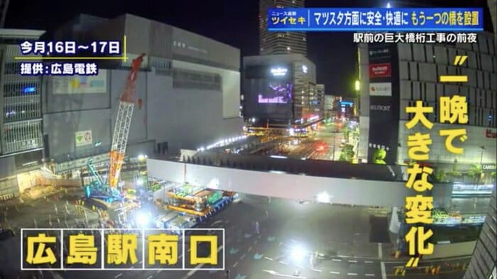 駅前の景観を大きく変えた巨大な橋げた