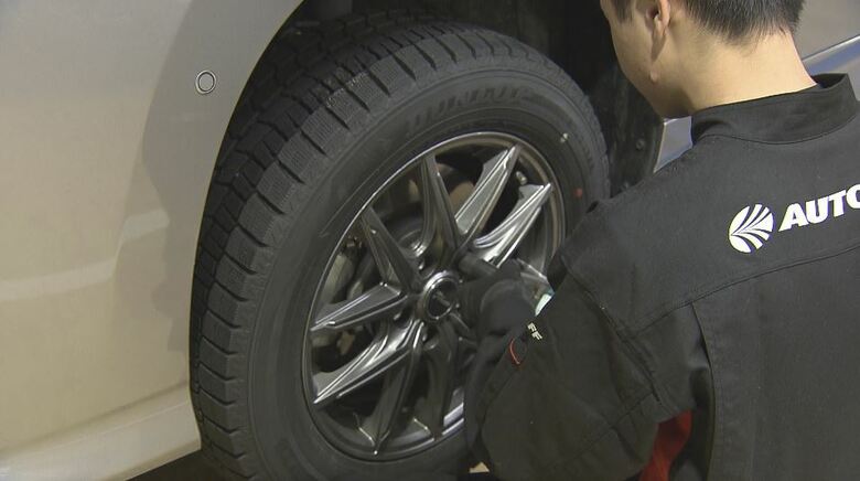 1時間待ち…駆け込みで「タイヤ交換」　長野県内では来週前半「雪の予報」｜FNNプライムオンライン