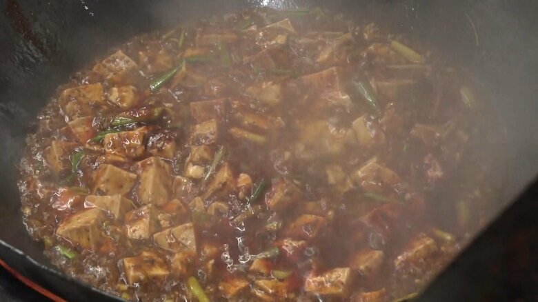自慢の一品「マーボー豆腐」 
