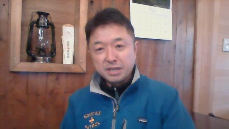 撮影した涸沢ヒュッテ・山口浩一さん