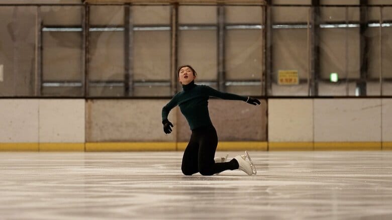 フリー最後のポーズ前に膝で回転するシーンが本田は好きだという    