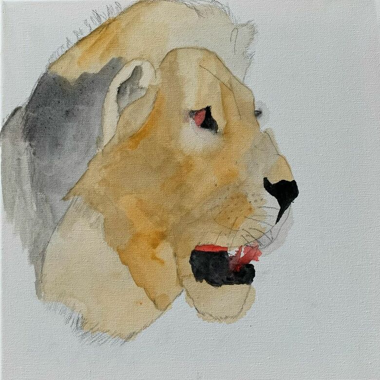 小学1年生の時に描いた「ライオン」