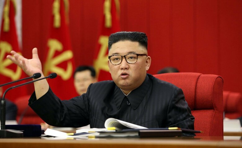 総書記は朝鮮労働党中央委員会総会の開会辞で食糧難を認めた（6月15日）