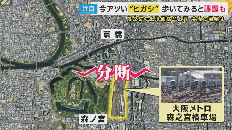 大阪メトロの車両整備などを行う検車場