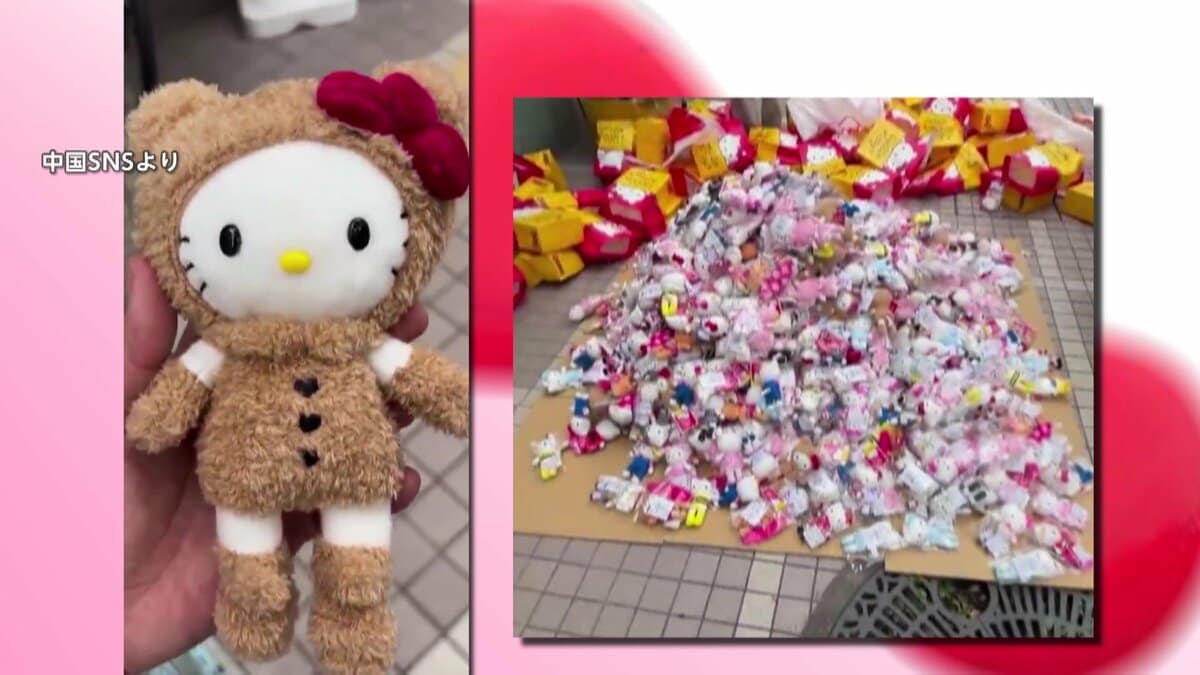 物議】山積みの「キティちゃん」限定グッズ…“転売ヤー”殺到し買い占め？中国フリマサイトに出品も 東京国立博物館で開催「Hello  Kitty展」｜FNNプライムオンライン