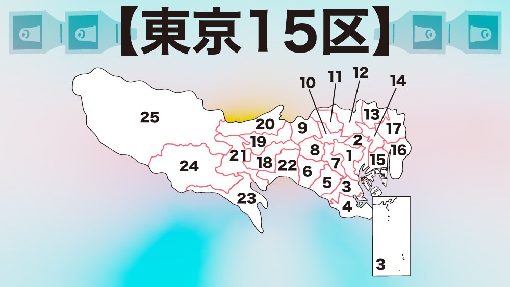 東京15区 7人立候補で乱戦 衆院選2021