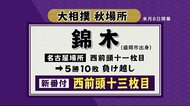 錦木が西前頭１３枚目に　大相撲秋場所新番付　９月８日両国国技…