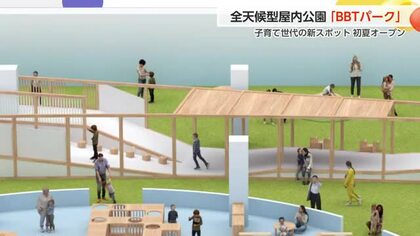 「BBTパーク」初夏オープンへ　立山連峰を模したボールプールなど備えた全天候型の屋内公園