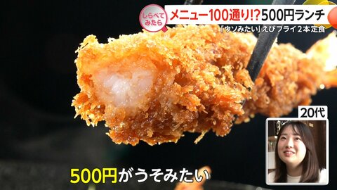 なぜ続けられる？人気500円ランチ 【しらべてみたら】