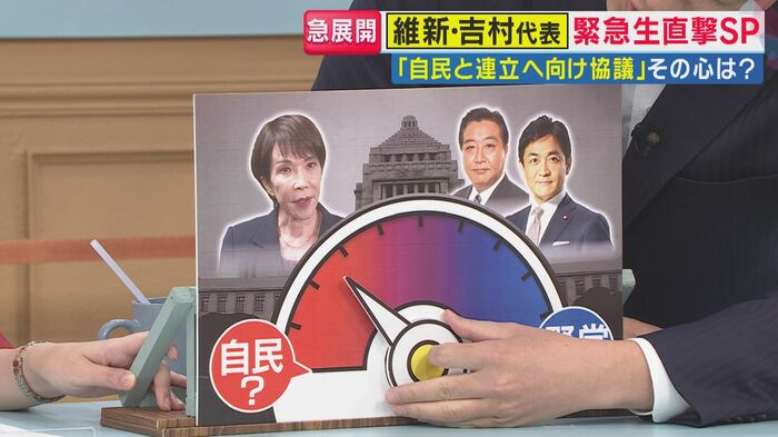 高市総裁と会談後の「バロメーター」(関西テレビ「旬感LIVE とれたてっ!」より)