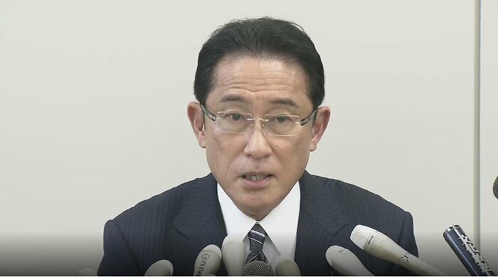 出馬会見をする岸田政調会長