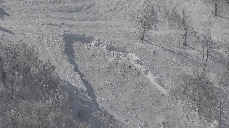 スキー場で大規模な雪崩…14歳含む4人大けが　前兆ないまま「全層雪崩」最大で幅約185メートル、長さ約600メートル　圧雪していない上級者用の急斜面で発生　長野と新潟にまたがる斑尾高原スキー場｜FNNプライムオンライン