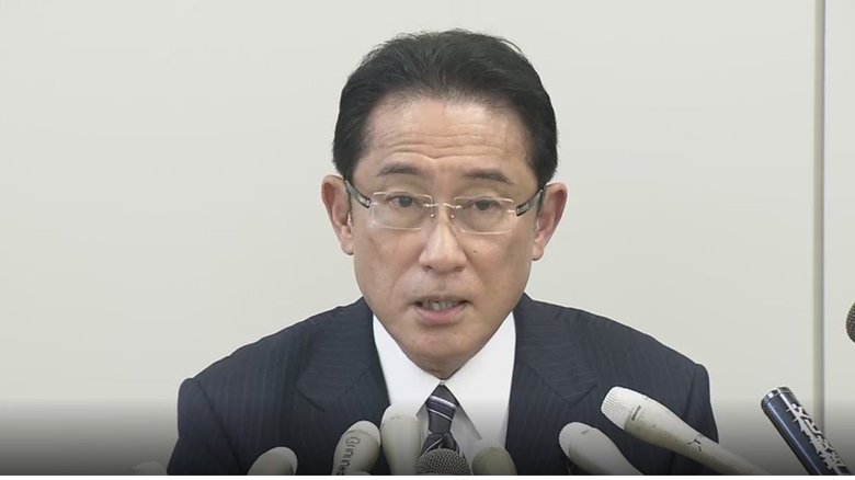 出馬会見をする岸田政調会長