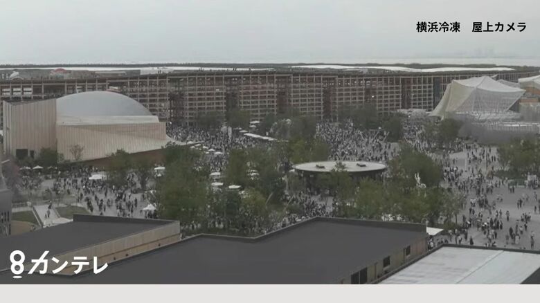 26日午後1時ごろの万博会場