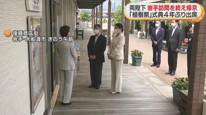 店を再建した人たちと交流