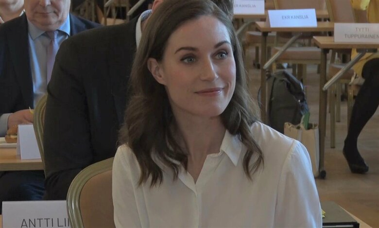 与党評議会に出席したマリン首相（5月14日）