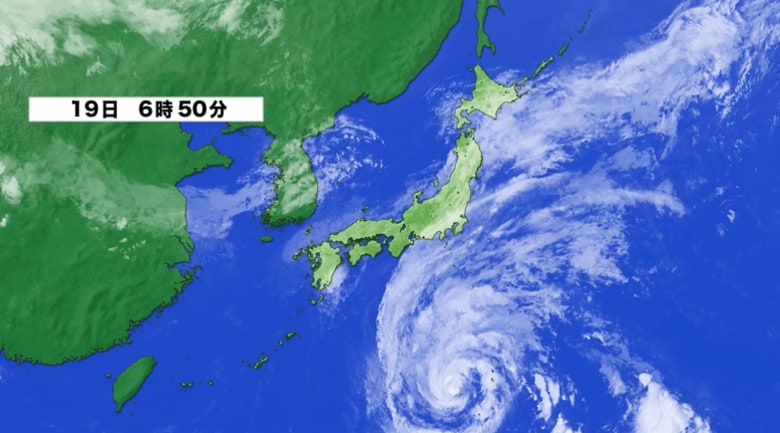衛星画像　19日午前6時50分