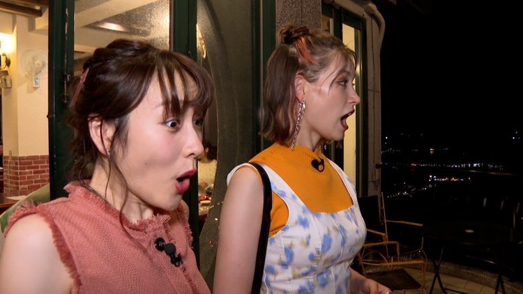 絶景に大興奮の岸本理沙とトラウデン直美