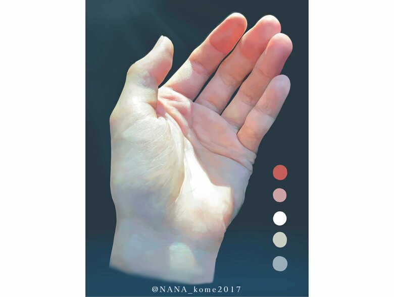 シワを1本1本描いた作品（提供：ななさん）