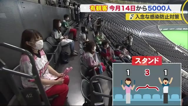 観客入れたファイターズ戦の