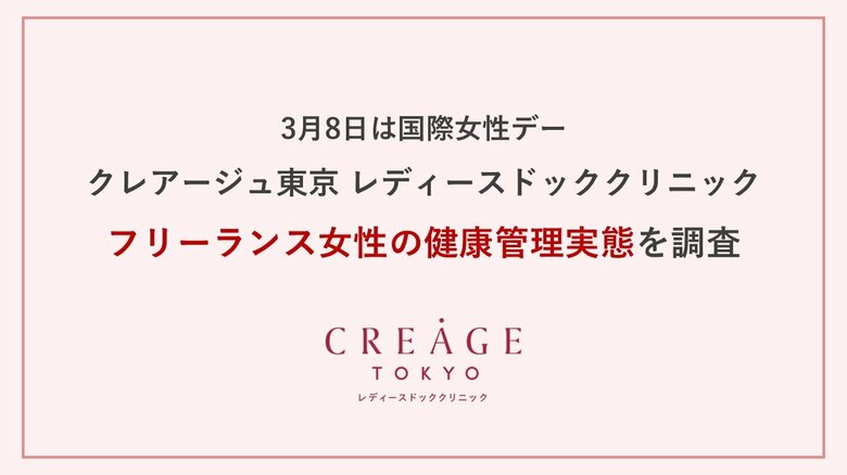 【国際女性デー】クレアージュが調査を公開。働き方の多様化によりフリーランス女性が年々増加。約半数のフリーランス女性が「健康意識が高まった」と回答するも、健診定期受診率は約35％にとどまる結果に