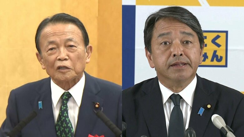 自民・麻生氏と国民民主・榛葉幹事長が会談　高市新総裁は連立拡大視野に国民との協議に前向き｜FNNプライムオンライン