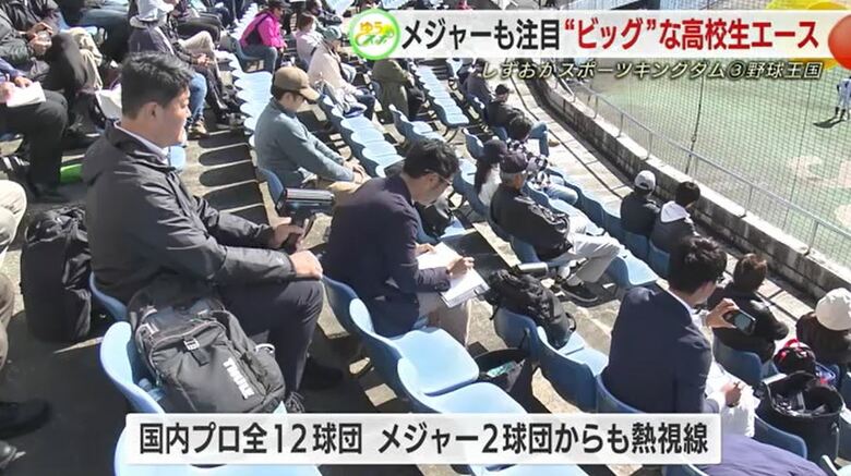 プロ野球関係者たちが観戦